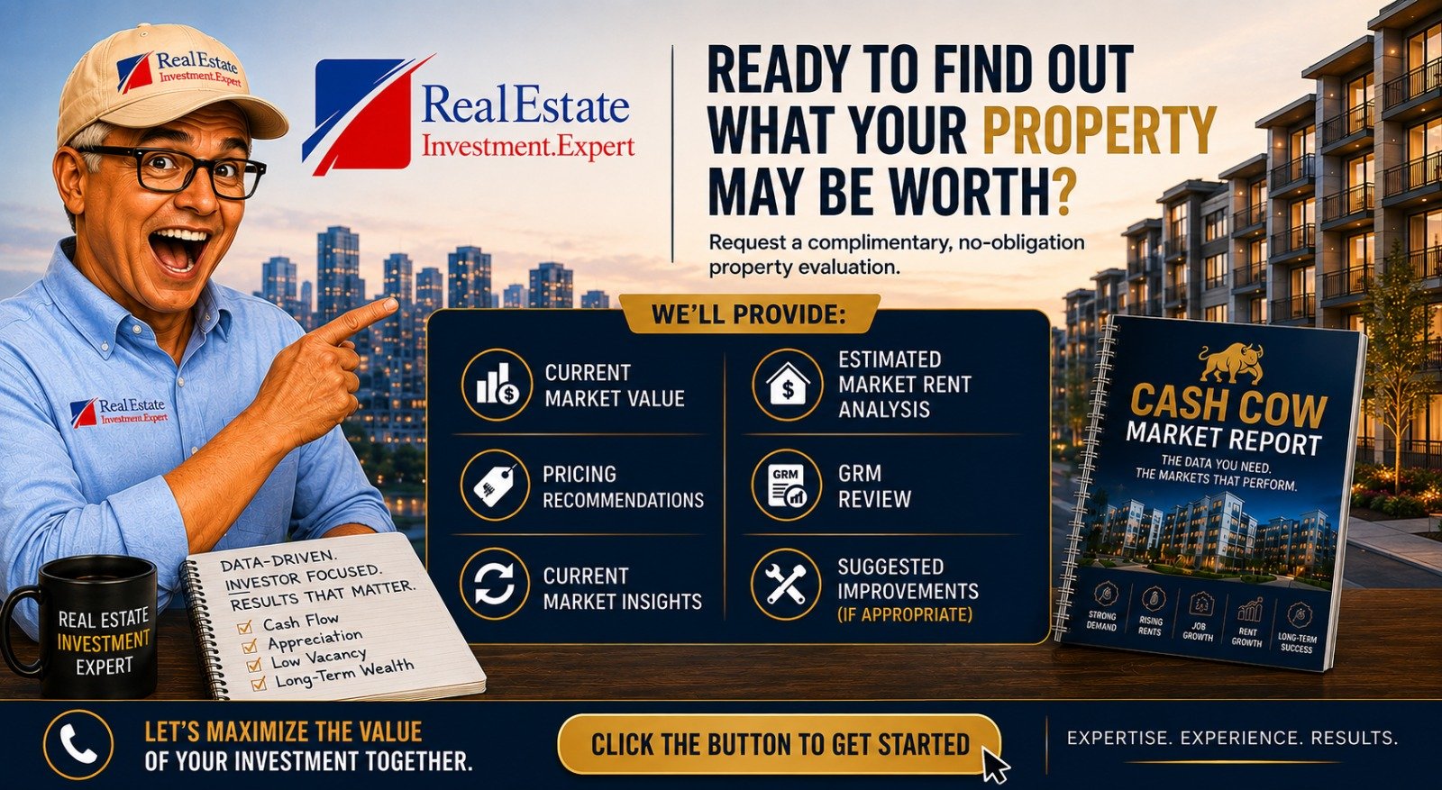 Ready to find out what your property may be worth? Click to request a complimentary, no-obligation property evaluation.